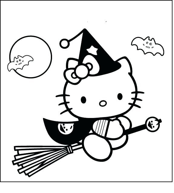 Hello Kitty Halloween Coloring Page - Part 3